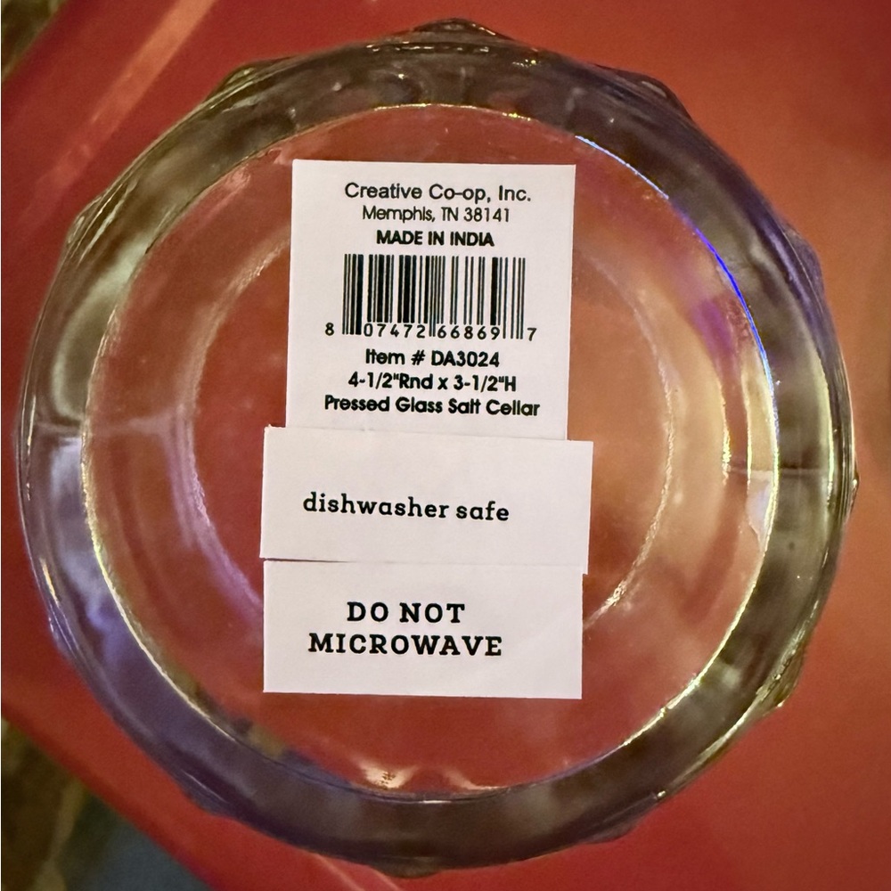 Creative Co-Op Clear Pressed Glass Salt Cellar - Picture 8 of 8